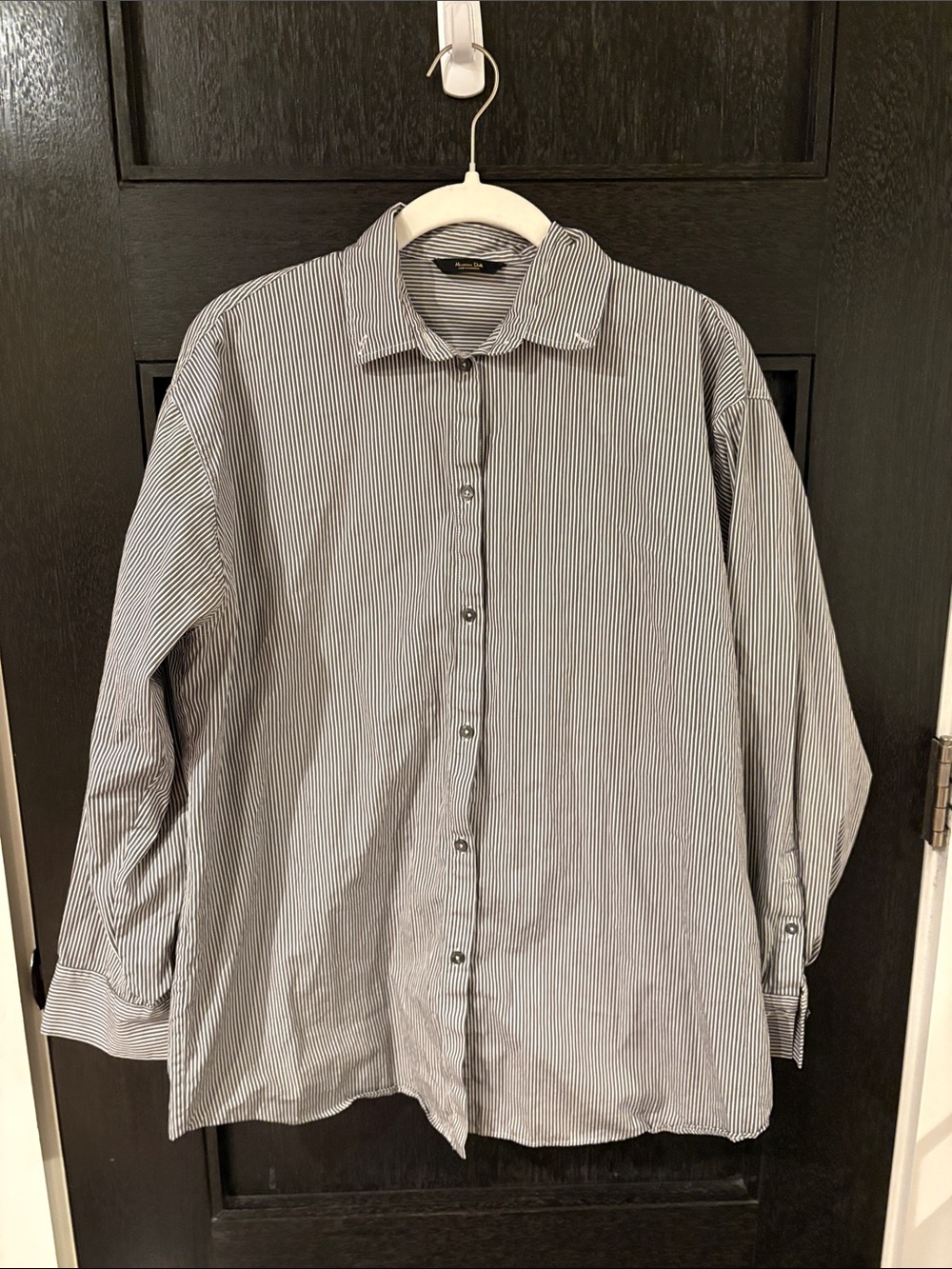 Massimo Dutti 100% cotton striped button down shirt